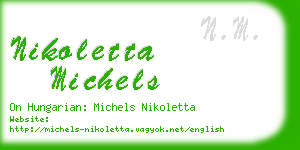 nikoletta michels business card